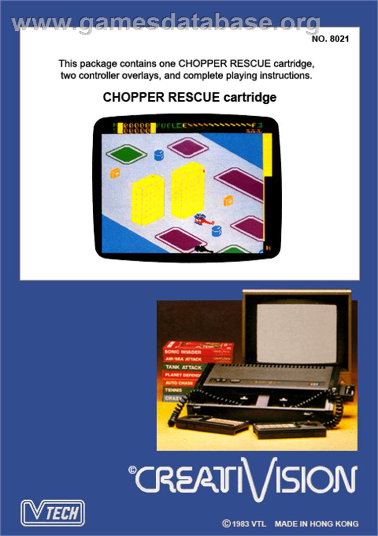 Chopper Rescue - VTech CreatiVision - Artwork - Box Back
