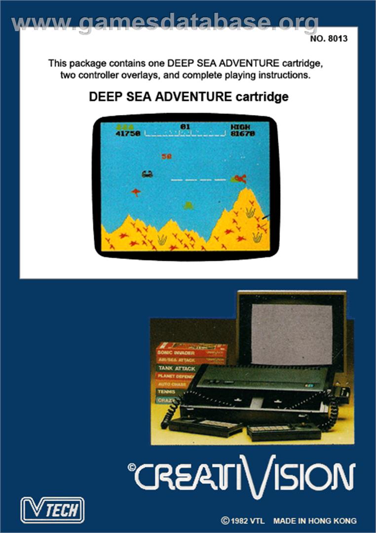 Deep Sea Adventure - VTech CreatiVision - Artwork - Box Back