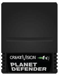 Cartridge artwork for Planet Defender on the VTech CreatiVision.