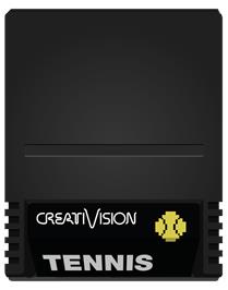 Cartridge artwork for Tennis on the VTech CreatiVision.