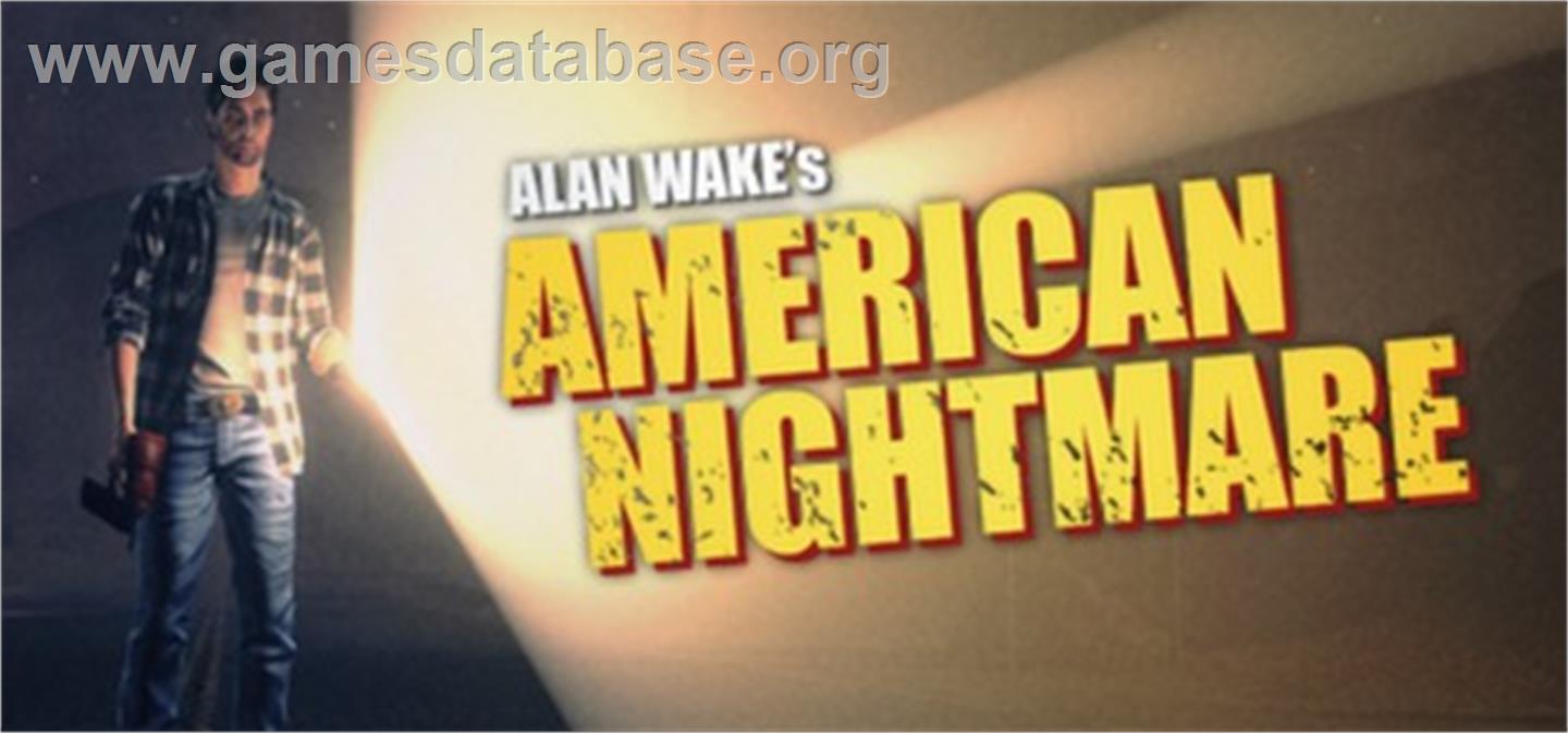 Alan Wake's American Nightmare - Valve Steam - Artwork - Banner