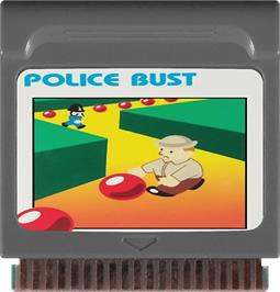 Cartridge artwork for Police Bust on the Watara Supervision.