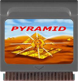 Cartridge artwork for Pyramid on the Watara Supervision.