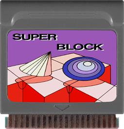 Cartridge artwork for Super Block on the Watara Supervision.