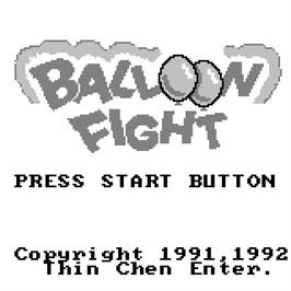 Title screen of Balloon Fight on the Watara Supervision.