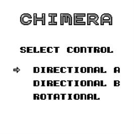 Title screen of Chimera on the Watara Supervision.
