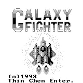 Title screen of Galaxy Fighter on the Watara Supervision.