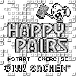 Title screen of Happy Pairs on the Watara Supervision.