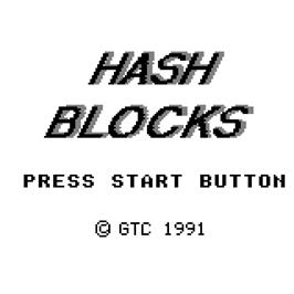 Title screen of Hash Blocks on the Watara Supervision.