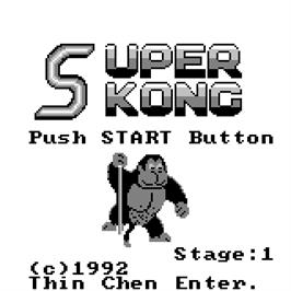 Title screen of Super Kong on the Watara Supervision.