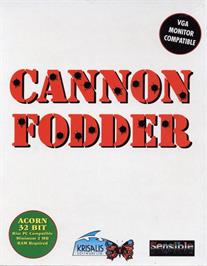 Box cover for Cannon Fodder on the Acorn Archimedes.