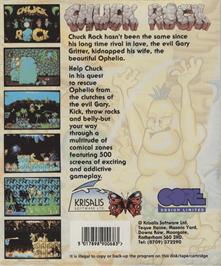 Box back cover for Chuck Rock on the Acorn Archimedes.
