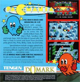 Box back cover for Pacmania on the Acorn Archimedes.