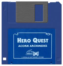 Cartridge artwork for HeroQuest on the Acorn Archimedes.