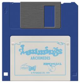 Cartridge artwork for Lemmings on the Acorn Archimedes.