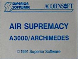Top of cartridge artwork for Air Supremecy on the Acorn Archimedes.