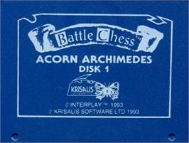 Top of cartridge artwork for Battle Chess on the Acorn Archimedes.