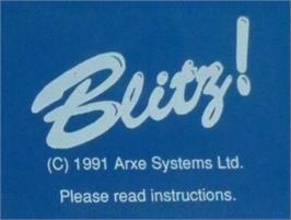 Top of cartridge artwork for Blitz on the Acorn Archimedes.