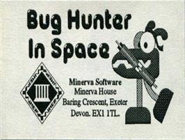 Top of cartridge artwork for Bug Hunter In Space on the Acorn Archimedes.