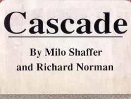 Top of cartridge artwork for Cascade on the Acorn Archimedes.