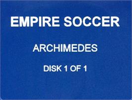 Top of cartridge artwork for Empire Soccer 94 on the Acorn Archimedes.