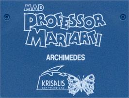 Top of cartridge artwork for Mad Professor Mariarti on the Acorn Archimedes.
