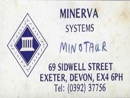 Top of cartridge artwork for Minotaur on the Acorn Archimedes.