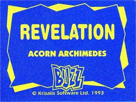 Top of cartridge artwork for Revelation on the Acorn Archimedes.
