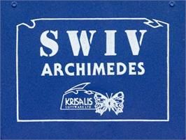 Top of cartridge artwork for SWIV on the Acorn Archimedes.