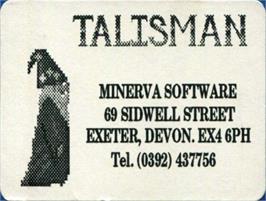 Top of cartridge artwork for Talisman on the Acorn Archimedes.