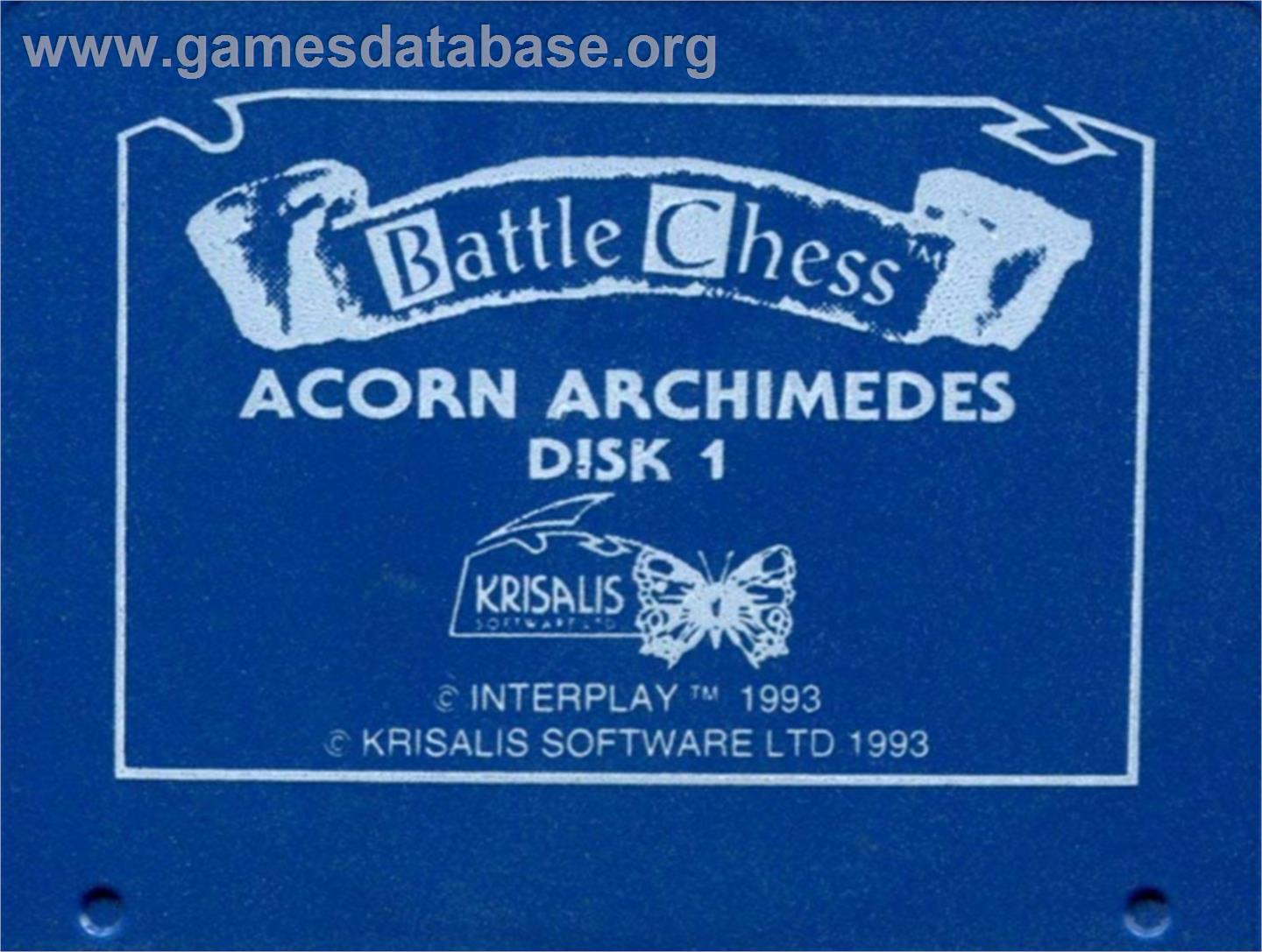 Battle Chess - Acorn Archimedes - Artwork - Cartridge Top