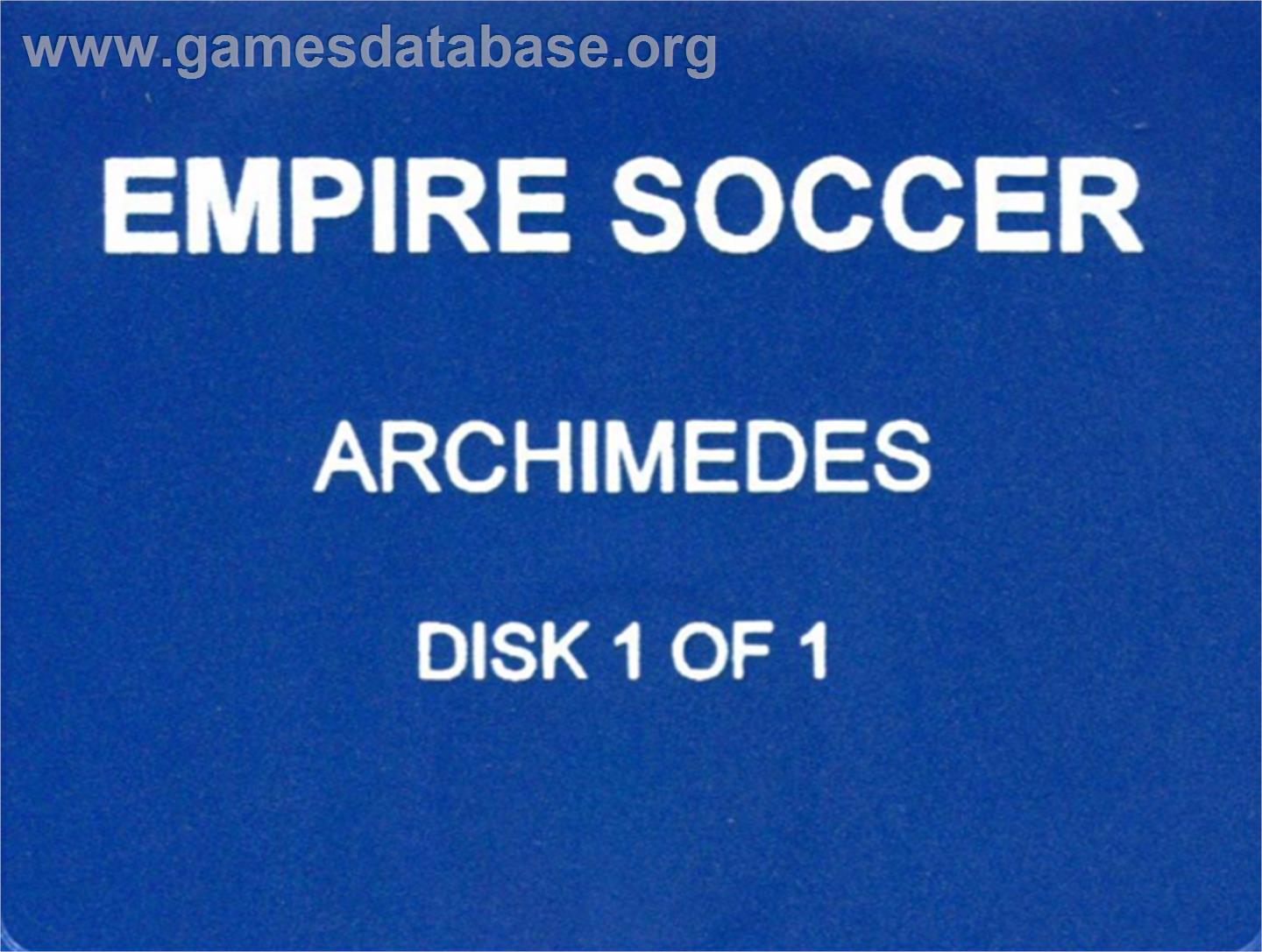 Empire Soccer 94 - Acorn Archimedes - Artwork - Cartridge Top