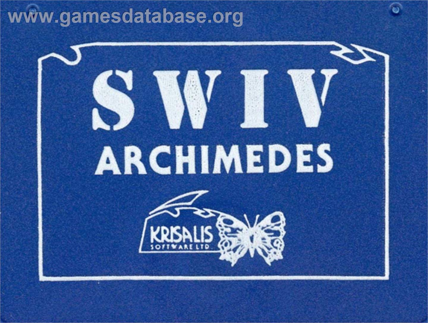 SWIV - Acorn Archimedes - Artwork - Cartridge Top