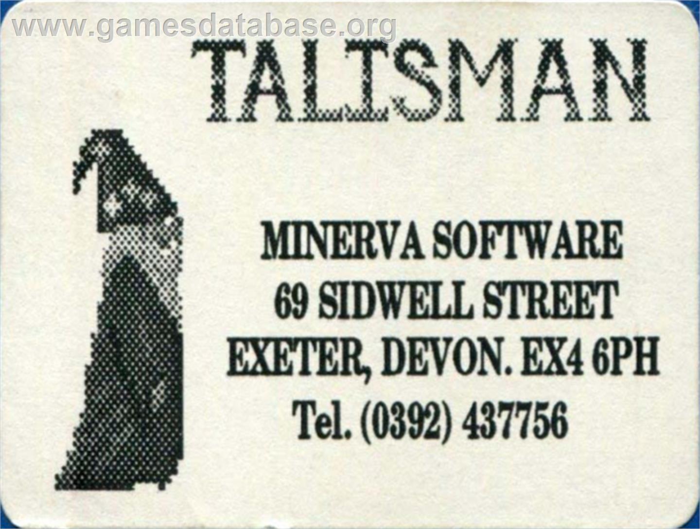 Talisman - Acorn Archimedes - Artwork - Cartridge Top