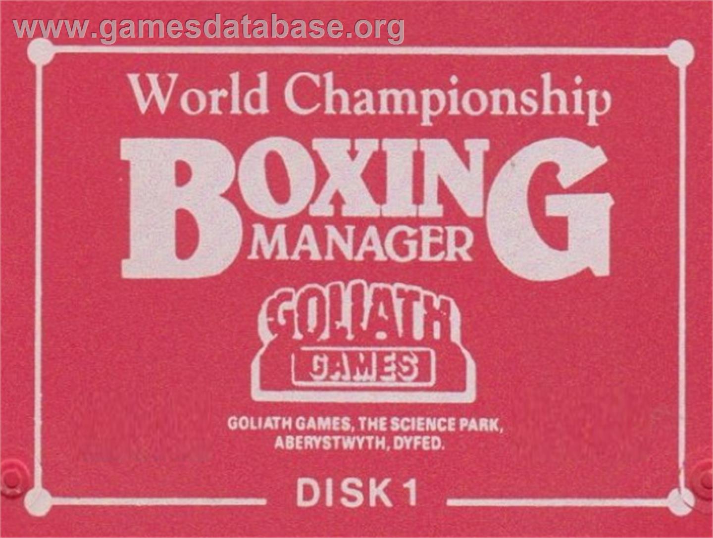 World Championship Boxing Manager - Acorn Archimedes - Artwork - Cartridge Top
