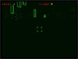 In game image of 3d Tanks on the Acorn Archimedes.