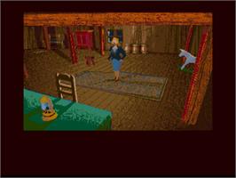 In game image of Alone In the Dark on the Acorn Archimedes.