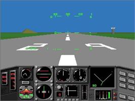 In game image of Mig-29 Fulcrum on the Acorn Archimedes.