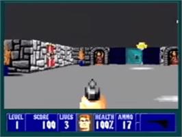 In game image of Wolfenstein 3d on the Acorn Archimedes.