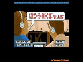 In game image of World Championship Boxing Manager on the Acorn Archimedes.