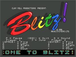 Title screen of Blitz on the Acorn Archimedes.
