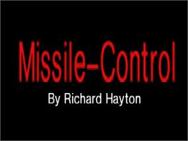 Title screen of Missile Control on the Acorn Archimedes.