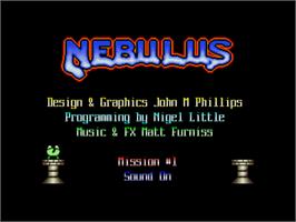 Title screen of Nebulus on the Acorn Archimedes.