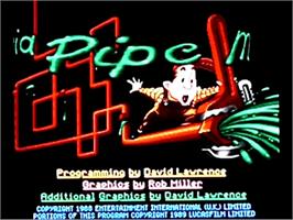 Title screen of Pipemania on the Acorn Archimedes.