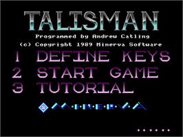Title screen of Talisman on the Acorn Archimedes.