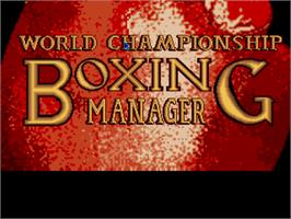 Title screen of World Championship Boxing Manager on the Acorn Archimedes.