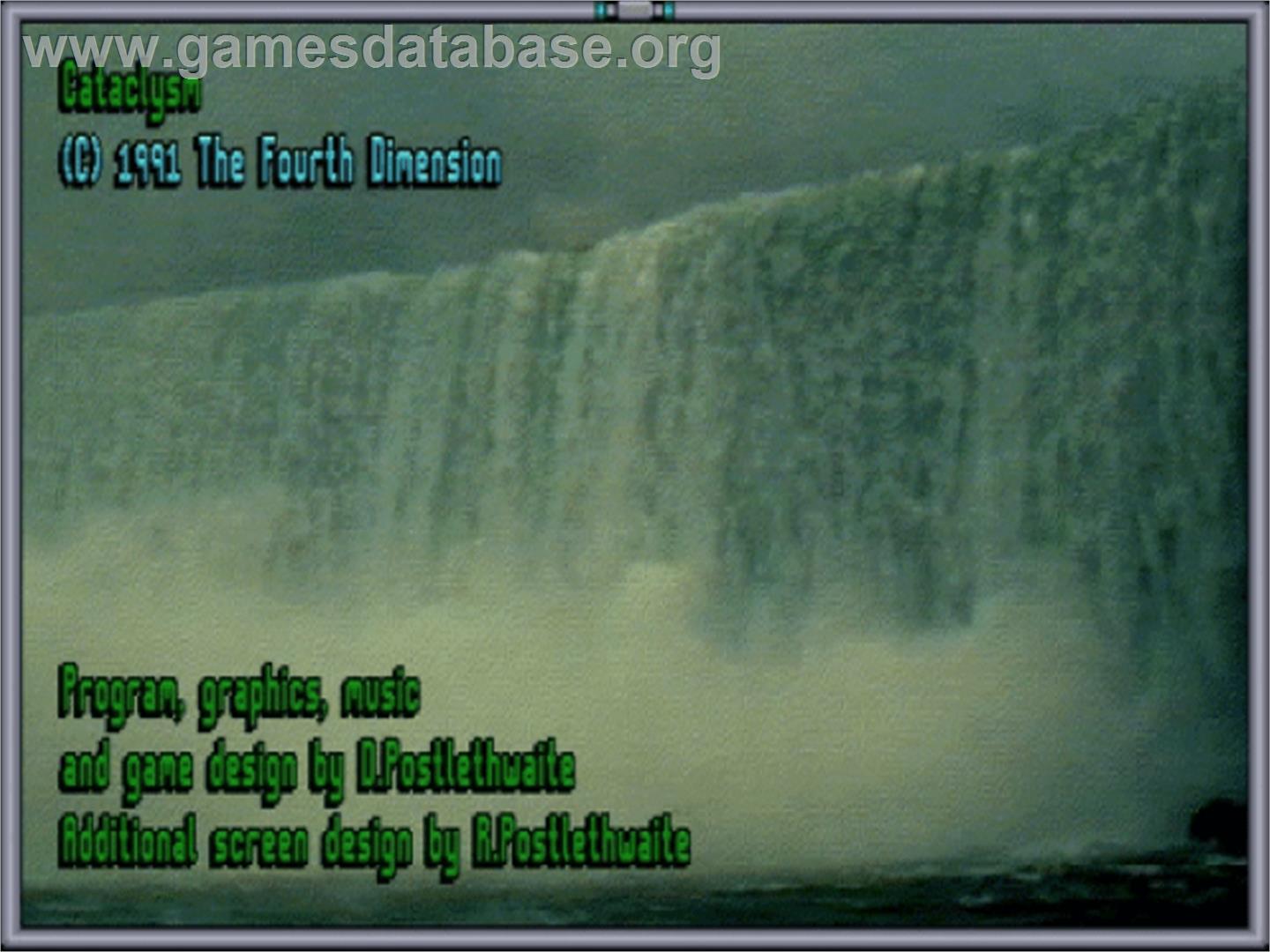 Cataclysm - Acorn Archimedes - Artwork - Title Screen