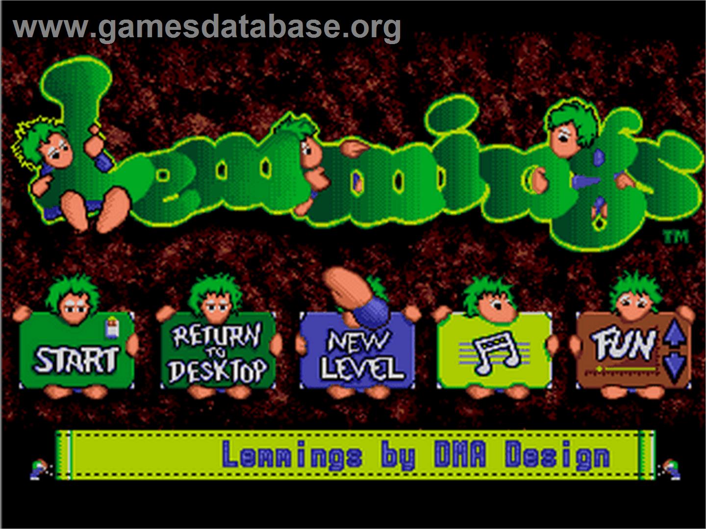 Lemmings - Acorn Archimedes - Artwork - Title Screen