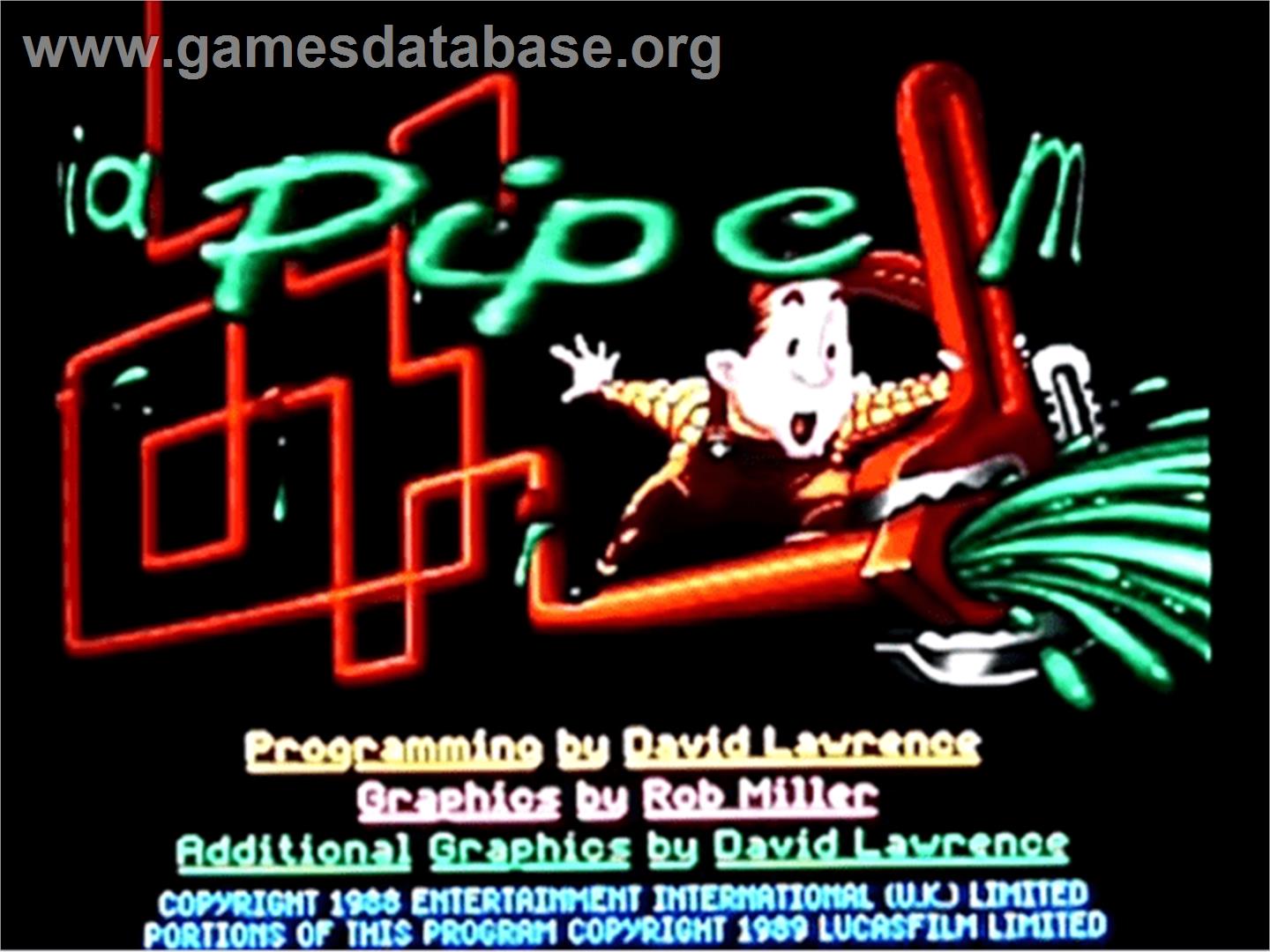Pipemania - Acorn Archimedes - Artwork - Title Screen