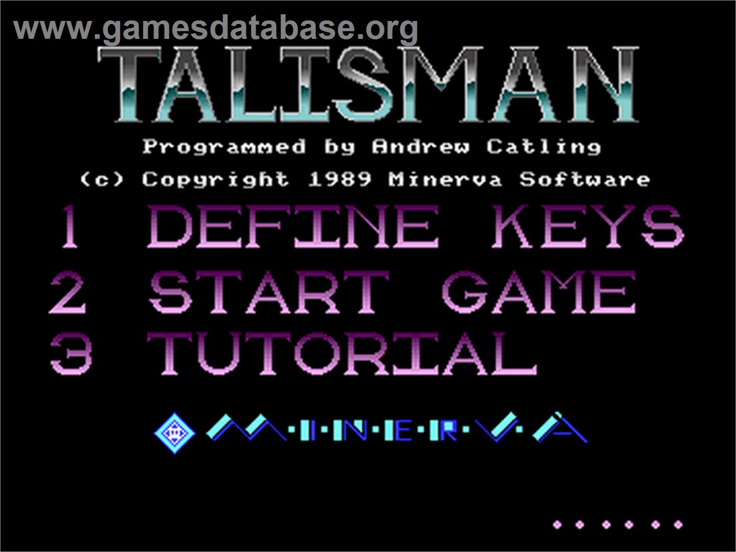 Talisman - Acorn Archimedes - Artwork - Title Screen